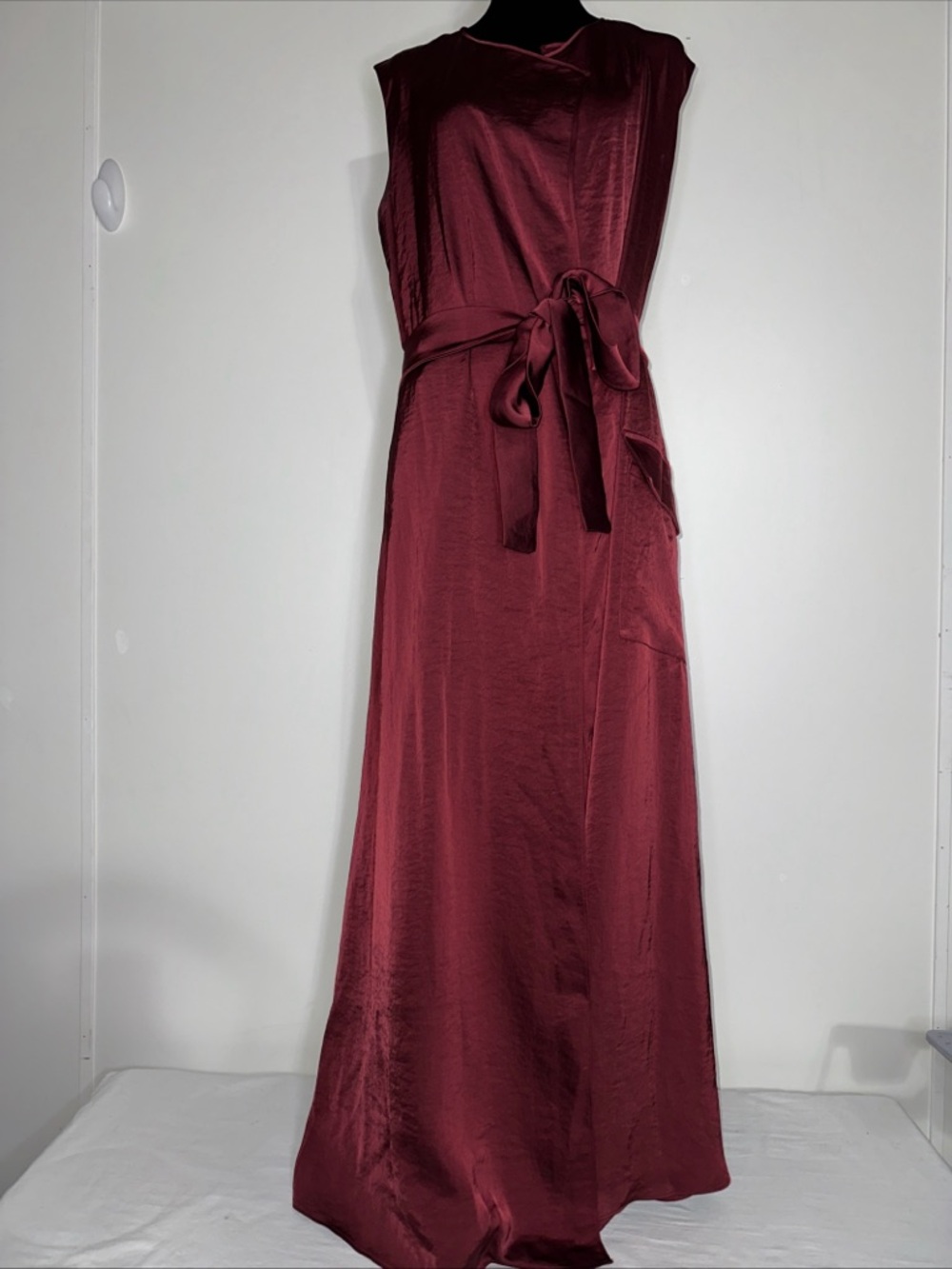 Bardot Lanza Midi Wrap Dress in Burgundy